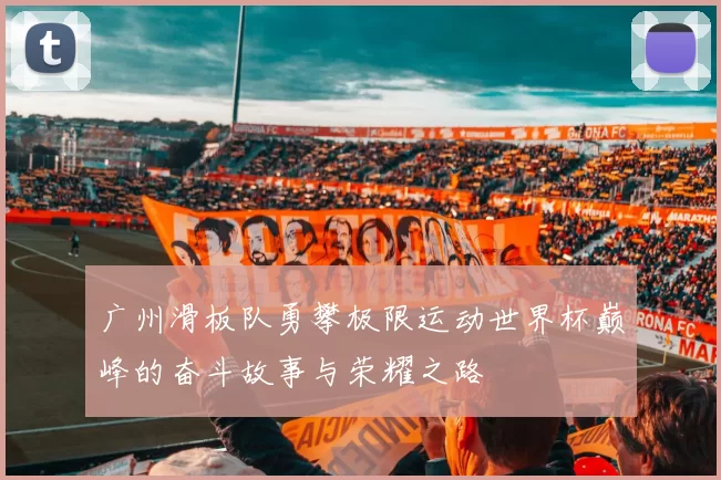 广州滑板队勇攀极限运动世界杯巅峰的奋斗故事与荣耀之路
