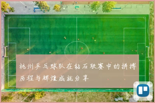 杭州乒乓球队在钻石联赛中的拼搏历程与辉煌成就分享